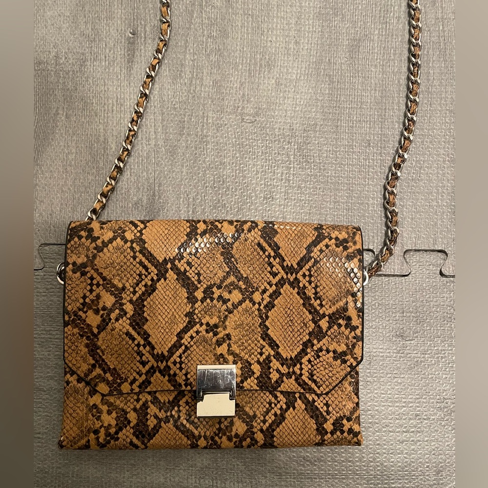 Zara Snake skin (Faux) Cross body bag. - Picture 2 of 6